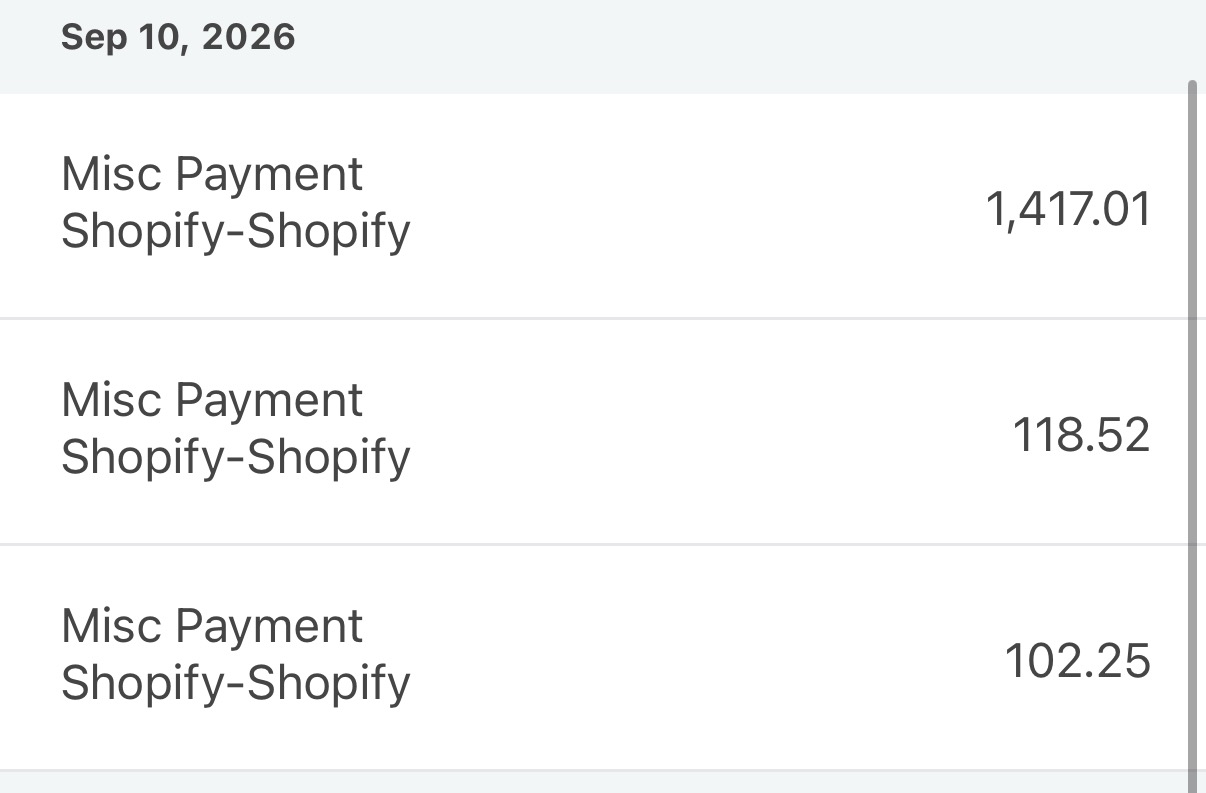Shopify payout notifications
